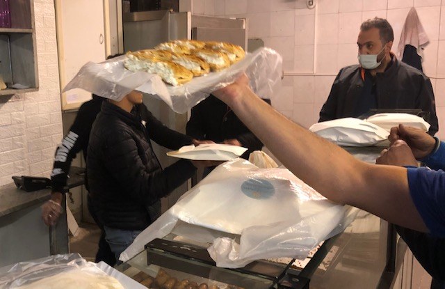 Sweetshop staff busy preparing orders of Ramadan sweets on the holly month’s second day. (AN Photo)