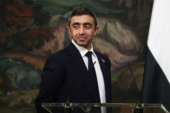 UAE Foreign Minister Abdullah bin Zayed was speaking a day after a TV interview to mark the 5-year anniversary of the development program. (File/AFP)