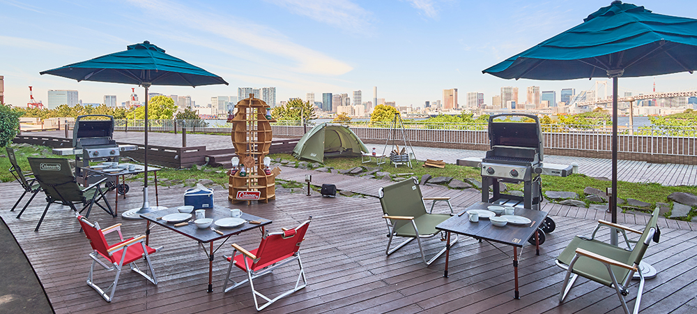 Located in Odaiba, a man-made island and popular tourist hotspot, guests can choose to stay at the hotel by opting for the indoor glamping experience or a seaside BBQ on the terrace. (Hilton Tokyo Odaiba)