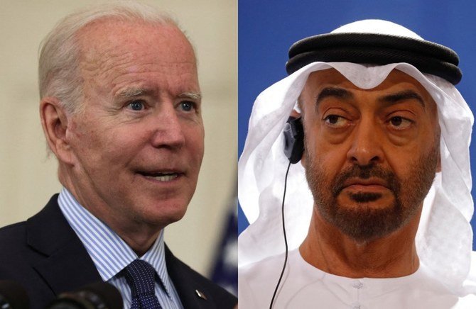 Biden and Sheikh Mohammed discussed a number of regional issues in the phone call. (AFP/File)