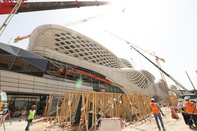 The King Abdullah Financial District station highlights the Kingdom’s focus on developing the non-oil economy. (AFP)