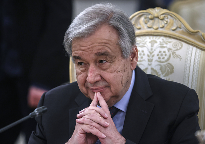 UN Secretary-General Antonio Guterres. (AP)