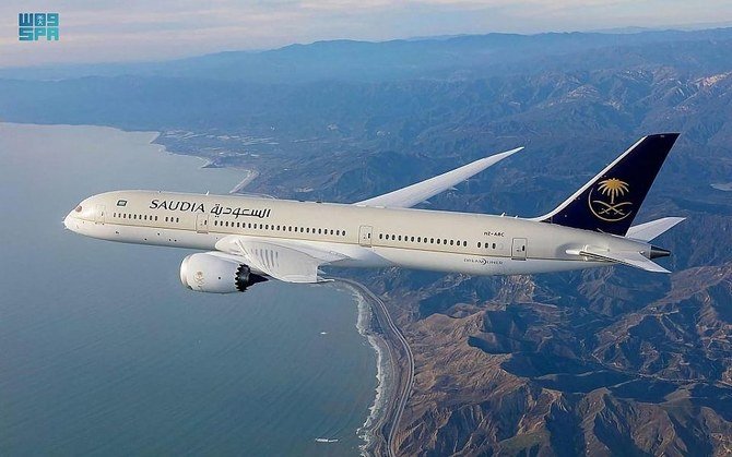 Saudia Airlines said it is applying highest safety standards to resume international flights for citizens on Monday. (SPA)