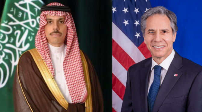 Saudi Arabia’s Foreign Minister Prince Faisal bin Farhan made a phone call to US Secretary of State Anthony Blinken. (File/SPA/Wikipedia)