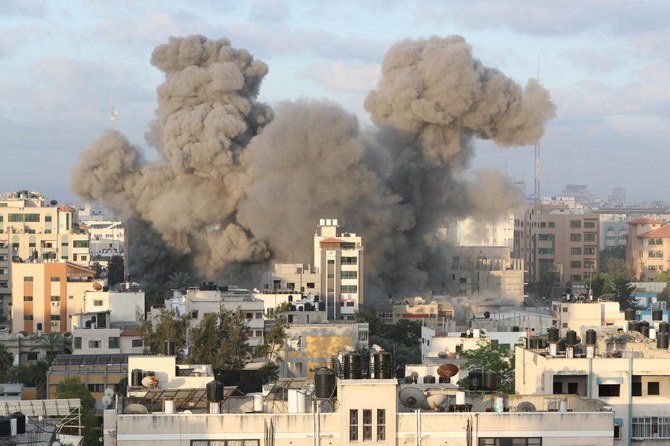 Israeli air strikes on the Palestinian enclave continued overnight against militant sites and Hamas leaders. (Reuters)
