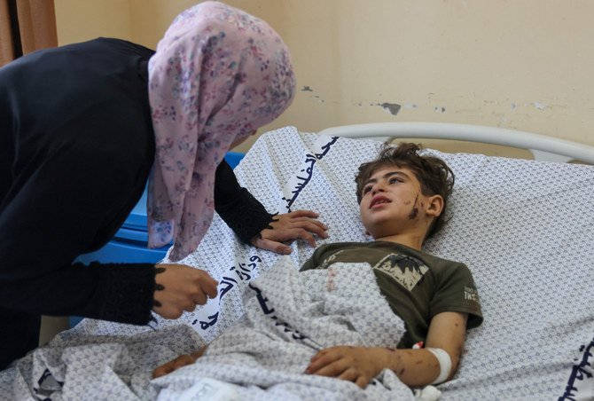 Israeli airstrikes have damaged six hospitals and nine primary healthcare centers in Gaza. (AFP)