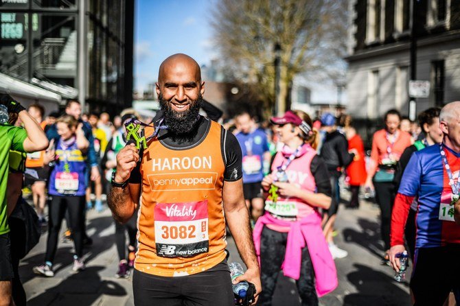 Haroon Mota plans to run four marathons in just three weeks, a total of 105 miles, to raise awareness and funding to help Palestinians. (Supplied)