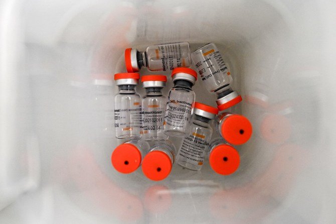 The delivery includes 1,400 liters of Sinovac vaccine components. (AFP)