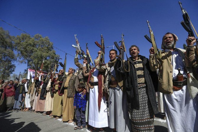 Amnesty International has accused the Houthis of arbitrarily abducting hundreds of journalists, human rights defenders and religious minorities and holding them in solitary confinement and dirty prisons. (File/AFP)