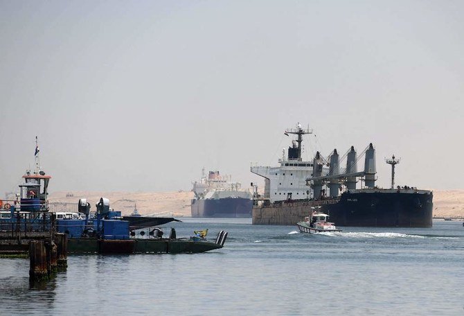 Navigation movement in the Suez Canal was not affected, as the route of the northern channel was diverted to pass through the eastern channel to cross the New Suez Canal. (AFP)
