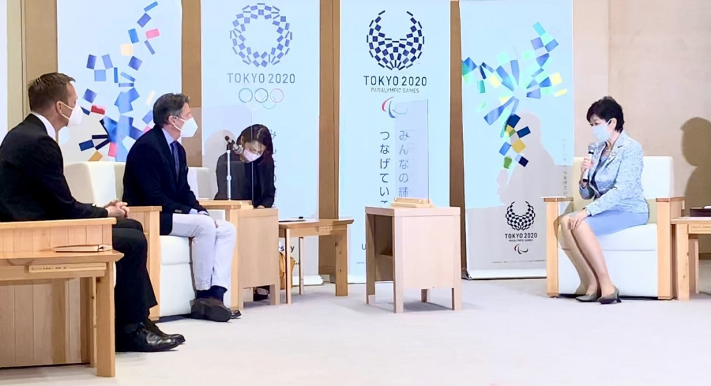 World Athletics President Sebastian Coe today met Tokyo governor Yuriko Koike and offered cooperation towards making the Olympic and Paralympic Games a safe one amid the coronavirus pandemic. (ANJ photo)