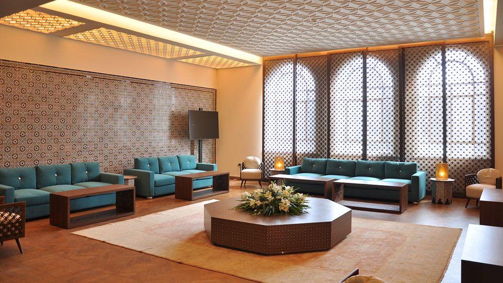 The renovation of the Arab League Hall, constructed in 1955, by International Designer Nada Debs in Cairo, Egypt. (Nada Debs)