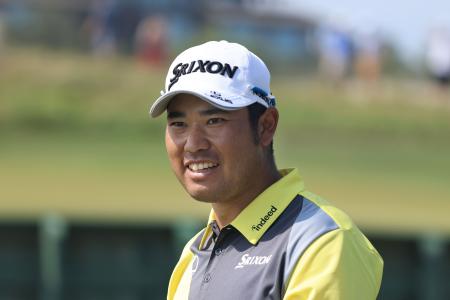 Hideki Matsuyama of Japan looks on during a practice round prior to the 2021 PGA Championship at Kiawah Island Resort's Ocean Course on May 18, 2021. (AFP)