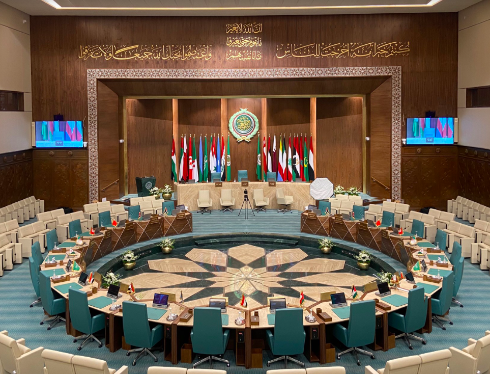 The renovation of the Arab League Hall, constructed in 1955, by International Designer Nada Debs in Cairo, Egypt. (Nada Debs)