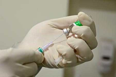 A medical worker prepares a dose of the Covishield Covid-19 coronavirus vaccine at Max hospital in New Delhi on May 3, 2021. (AFP)