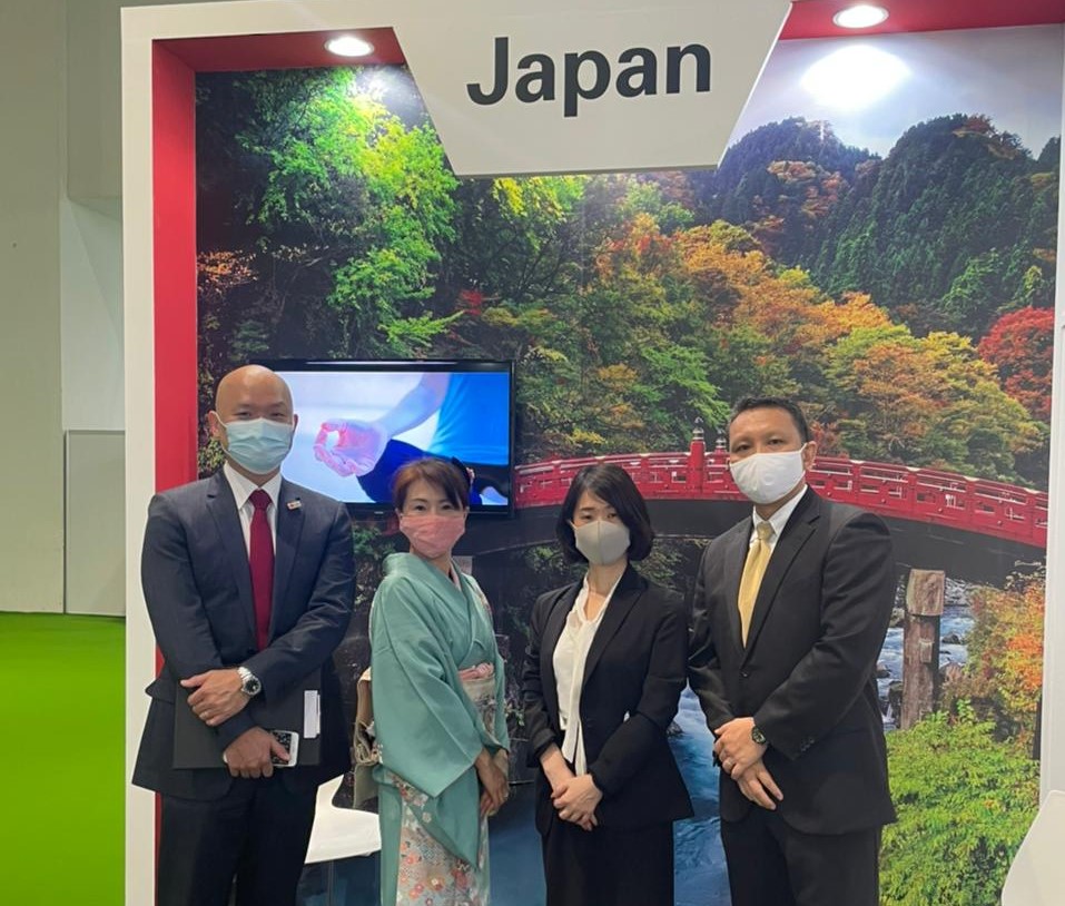 JNTO Dubai Preparation Office team at the Arabian Travel Market 2021 in Dubai on May 17, 2021. (ANJ Photo)