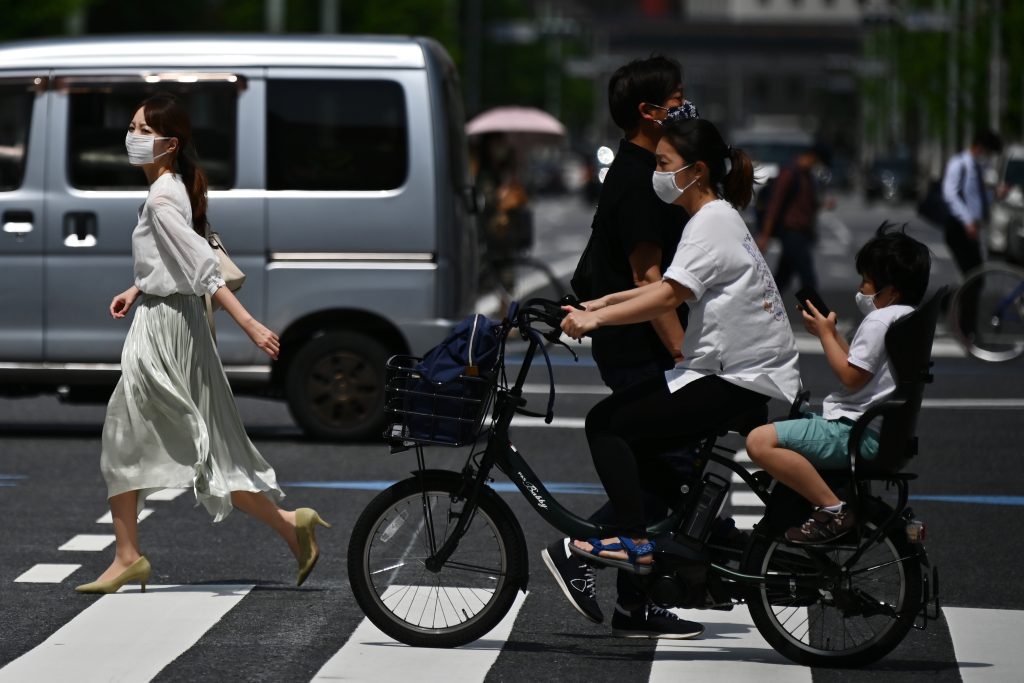 Japan had a mask-wearing rate of 95 percent.
