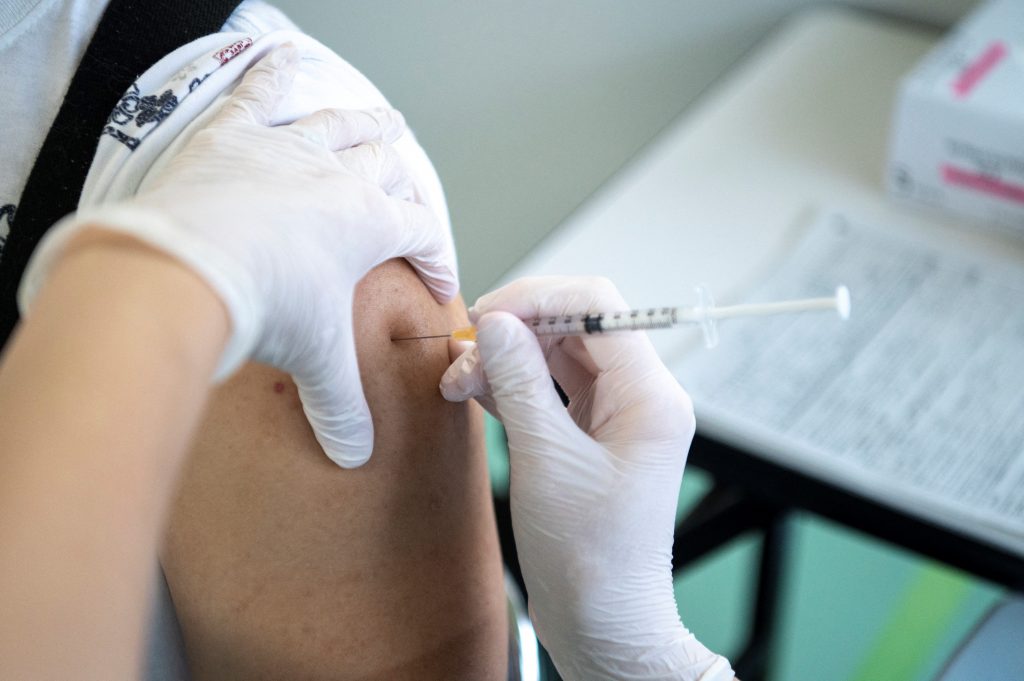 The ministry opened up the vaccination venues for people aged 65 or over to the media second time after a similar press event was held on their opening day on May 24. (AFP)