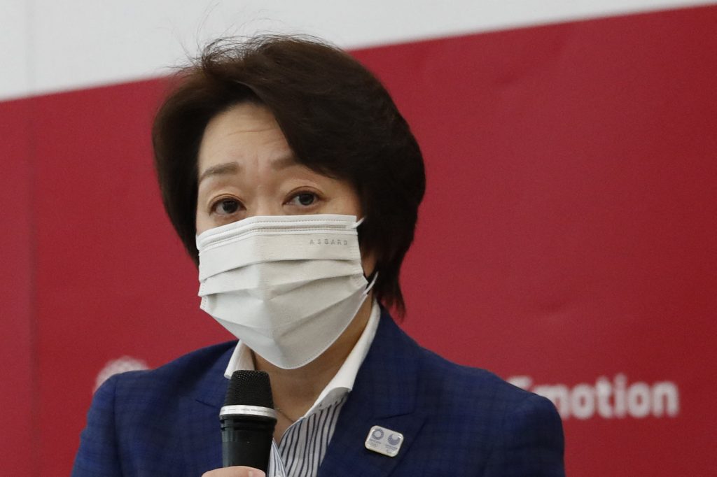 Tokyo 2020 Olympics Organising Committee President Seiko Hashimoto delivers a speech as she attends the fourth roundtable meeting with medical experts to discuss on Covid-19 coronavirus disease countermeasures in Tokyo on June 18, 2021. (AFP)