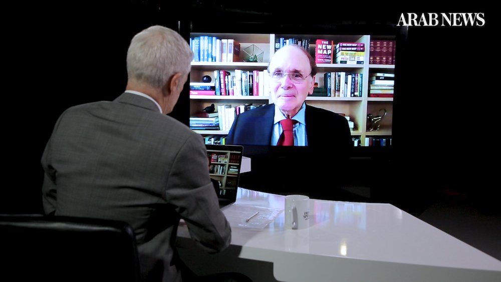 Pulitzer Prize-winning historian of the oil industry Daniel Yergin, who is also vice chairman of the IHS Markit consultancy, gave his views on Frankly Speaking. (Screenshot/AN Photo)