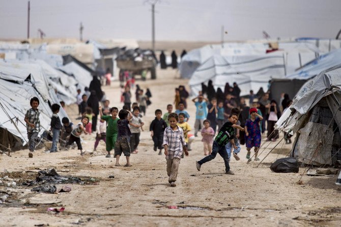 It has been more than two years that some 27,000 children have been left to languish in Al-Hol camp, which houses families of Daesh members. (AP/Baderkhan Ahmad)