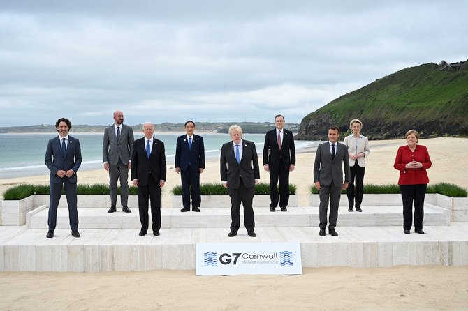 G7 leaders from Canada, France, Germany, Italy, Japan, the UK and the United States meet this weekend for the first time in nearly two years, for three-day talks in Carbis Bay, Cornwall. (AFP)