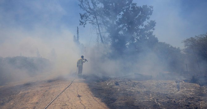 The balloons are basic devices intended to set fire to farmland and bush surrounding Gaza. (AP)