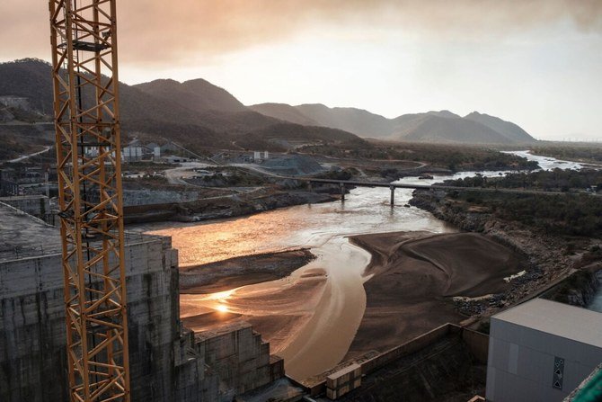 A general view of the Blue Nile river as it passes through the Grand Ethiopian Renaissance Dam (GERD), near Guba in Ethiopia. (File/AFP via Getty Images)