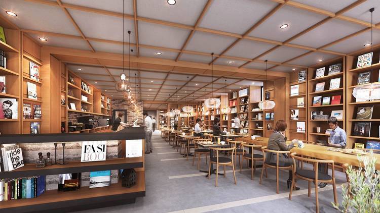 The hotel has multiple branches and have just expanded to Sapporo, within walking distance from the stations, and another is set to open later this year. (Lamp Light Books Hotel)