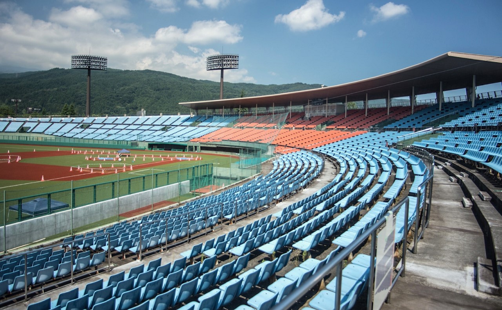 Archived empty Azuma stadium, which has a capacity of 30 000 spectators. (ANJ/Pierre Boutier)