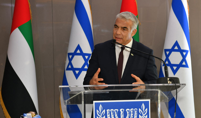 Israel’s top diplomat Yair Lapid. (AFP)