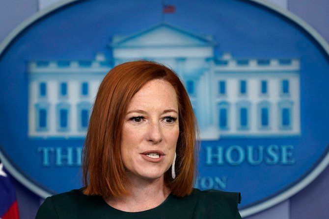 White House press secretary Jen Psaki speaks during the daily briefing at the White House in Washington, Wednesday, July 14, 2021. (AP)