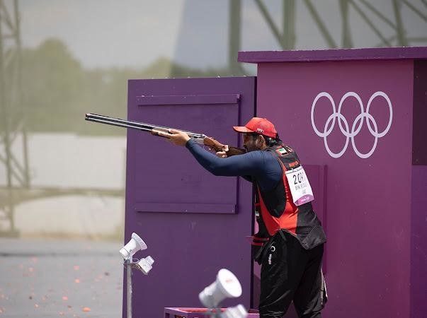 Saif Bin Futais racked up 70 points in the three rounds of Tokyo 2020’s Skeet Men’s qualification on the first day of the event. (Emirates News Agency)