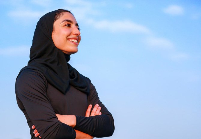 Yasmine Al-Dabbagh had the honor of carrying Saudi Arabia’s flag at the opening ceremony of Tokyo 2020 on Friday night. (Supplied)