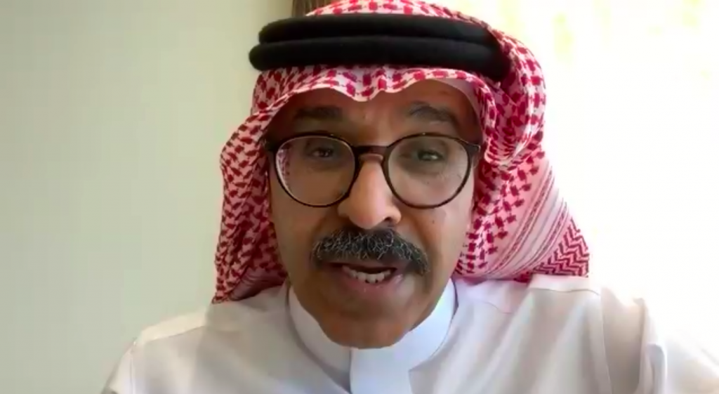 Chief Executive of NEOM Nadhmi Al-Nasr at the “Smart City and Green Energy on the Horizon ― NEOM in Saudi Arabia” conference. (Screen Grab)