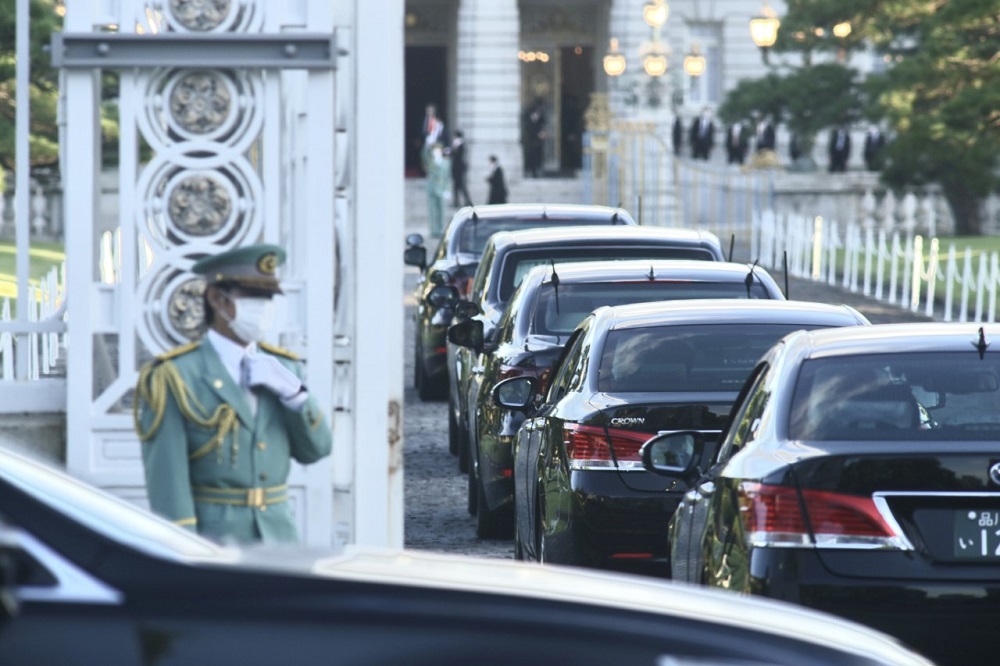 About 40 official guests from the IOC, the Japanese government, the JOC and TMG attended a banquet dinner on Sunday at the Akasaka Palace. (Photo by Pierre Boutier/ANJ)