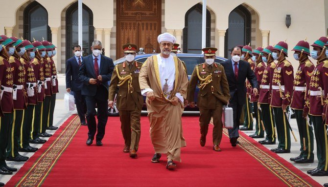 Sultan Haitham is being accompanied by senior ministers and diplomats. (ONA)