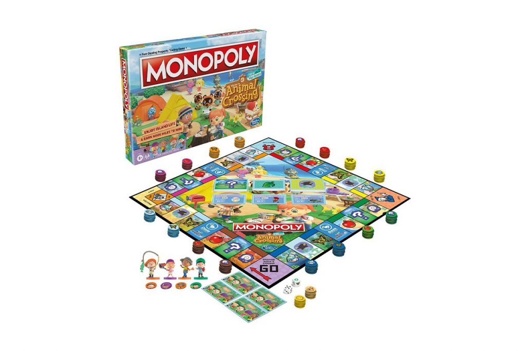 The new Animal Crossing Edition Monopoly board game lets players collect bugs, fish, fossils and fruit rather than buy and rent property. (via Entertainment Earth)