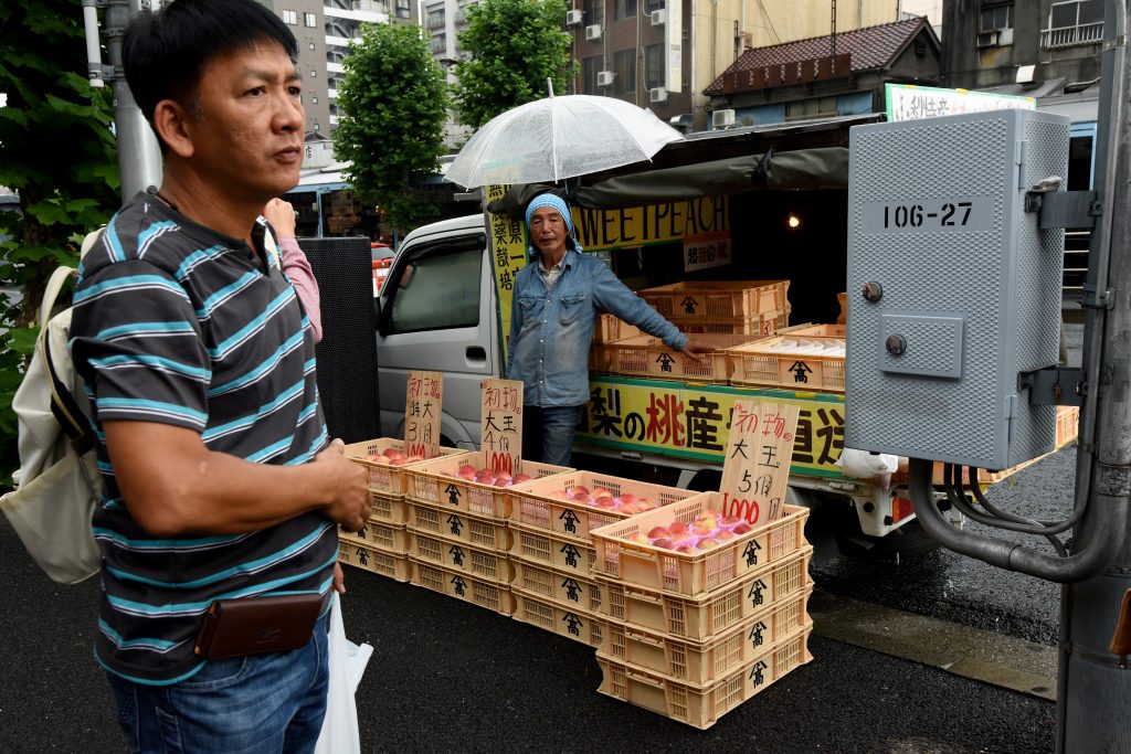 Fukushima, the second-largest producer of peaches among the country's 47 prefectures, has been promoting sales of the fruit. The prefectural government delivered 30 kilograms of Akatsuki peaches, Fukushima's mainstay peach brand known to be thick and juicy, to the baseball teams of Japan and the Dominican Republic. (AFP)