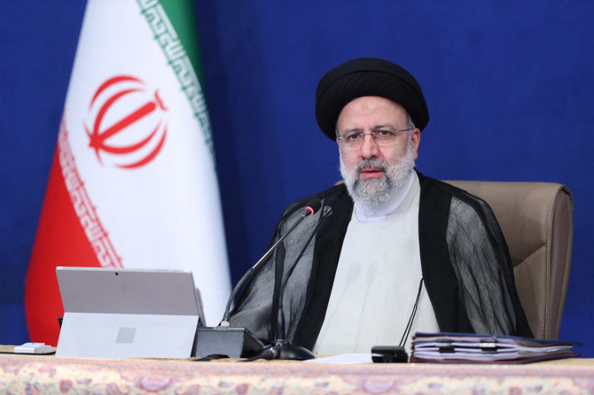 Iran’s President Ebrahim Raisi chairing a cabinet meeting in the capital Tehran on Aug. 8, 2021. (File/AFP)