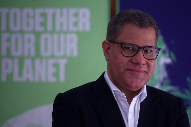 Alok Sharma, President of the UN Climate Change Conference UK 2021 (COP26) to be held in Glasgow, poses for a photograph during his Bangladesh tour, in Dhaka. (AFP)