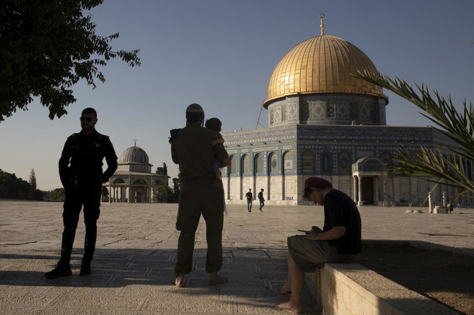The hilltop compound is also home to the Al-Aqsa Mosque, the third-holiest site in Islam. (AP)