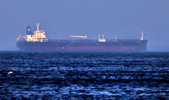 The Mercer Street that was sailing in the Arabian Sea off Oman, was struck by a drone aircraft on July 29. (AFP)