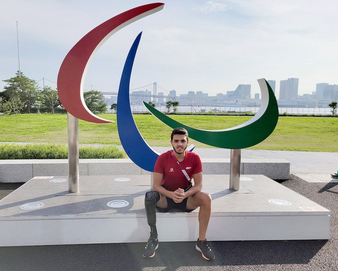 Arz Zahreddine will take to the track at Tokyo Olympic Stadium on Saturday in the Men’s 200m-T64 competition. (Supplied)