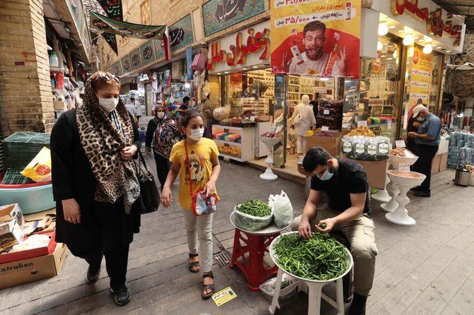 The current wave of coronavirus infections is Iran’s fifth of the pandemic and fueled by the highly contagious Delta variant. (AFP)