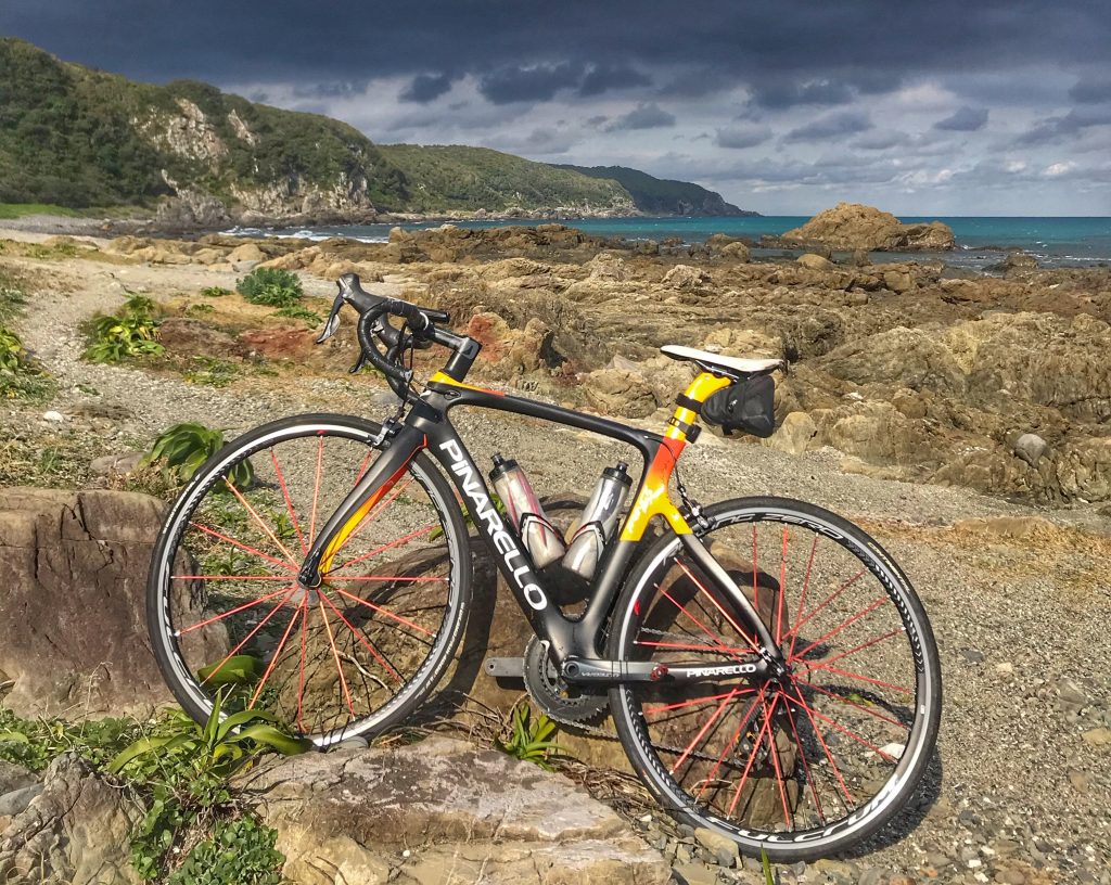 Japanese entrepreneur Ken Kuroyanagi during his cycling trip around the island of Yakushima. (Supplied)