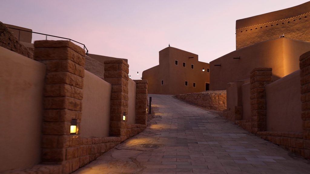 Pictured is one of the many pathways designed to highlight the traditional Najdi architecture in At-Turaif district. 