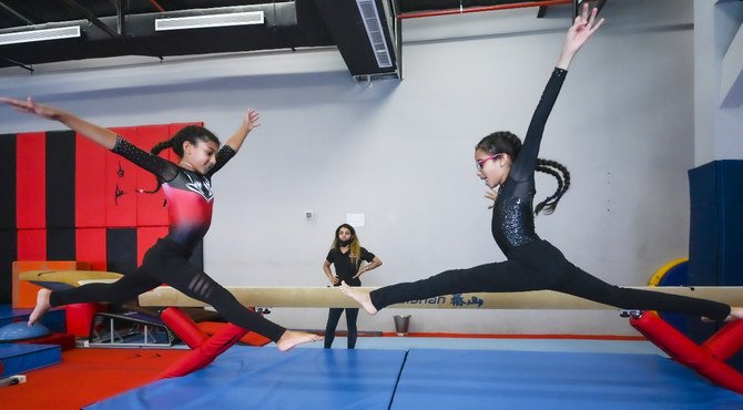 Shahla and Lana bonded over their love of gymnastics, and say they want make their country proud. (Supplied)