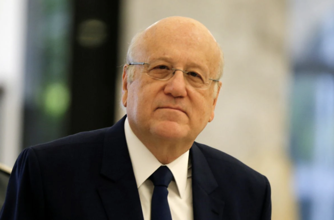 Lebanon's Prime Minister Najib Mikati at the presidential palace in Baabda, Lebanon September 13, 2021. (Reuters/File Photo)