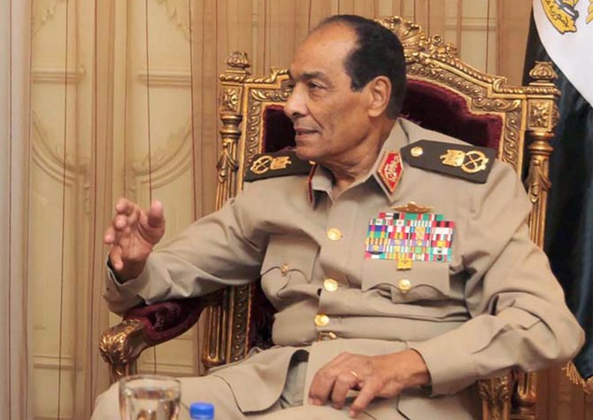 A handout picture released by the Jordanian news agency Petra shows Jordan's king (unseen) meeting with the head of the Supreme Council of Egypt's Armed Forces, Field Marshal Hussein Tantawi in Cairo. (File/AFP)